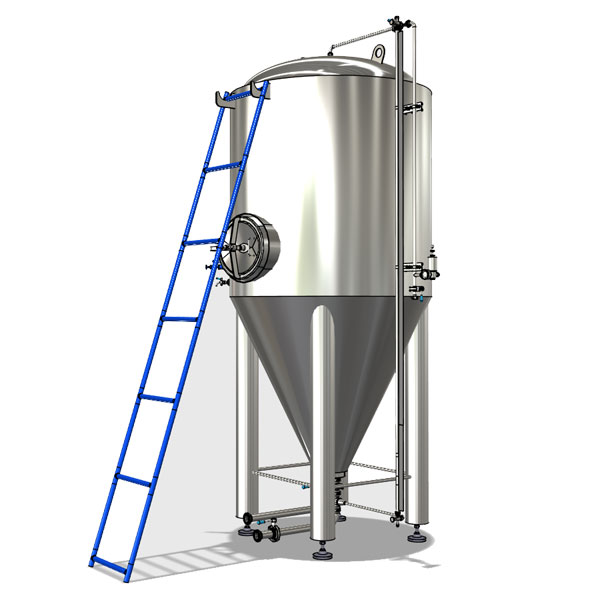 Ladder for the fermentation tanks - stainless steel
