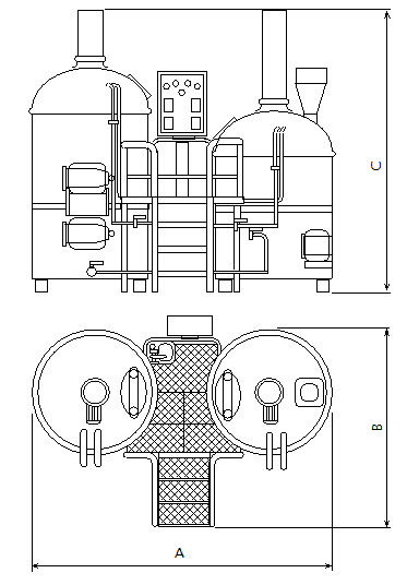 brewhouse breworx classic - dimensions