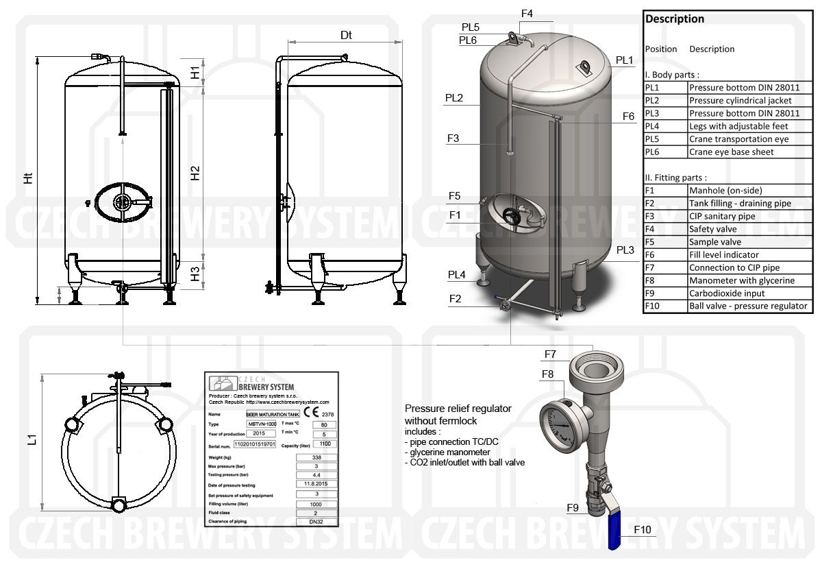 BBTVN 2000 2015 description en - BBTVN | Serving tanks | Bright beer tanks | vertical, non-insulated, air