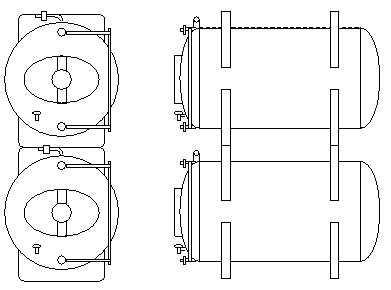 Serving bright beer tank horizontal air-cooled