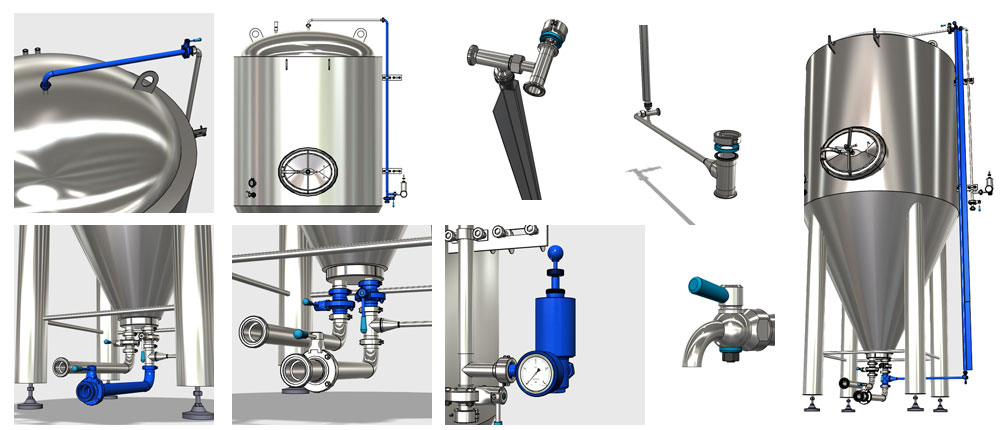 Komponenty CCT M 1000x430 - CCT | Cylindricko-kónické tanky - Kuželové fermentory