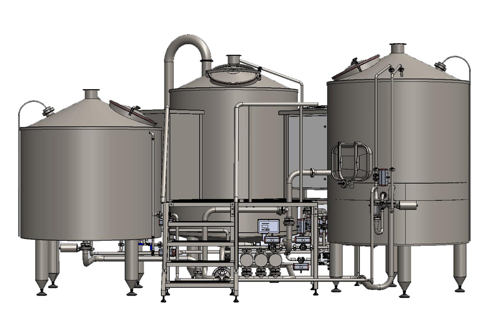 Tritank wort brew machine