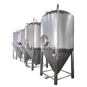 Cylindrical-conical beer fermentation-maturation tanks