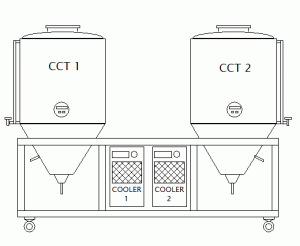 FUIC 발효 단위 통합 냉각기 -2xCCT