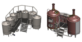 brewhouses 1 - Components and equipment for production of beer and cider