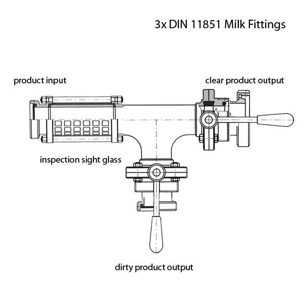 PFH Beverage hose splitter - DIN 11851