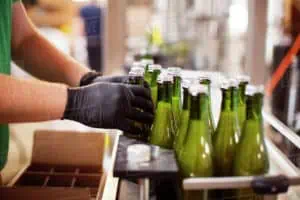 filling into bottles 01 300x200 - Filling beer into glass bottles