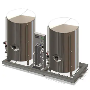 Compact wort cooling unit for the Breworx Modulo breweries