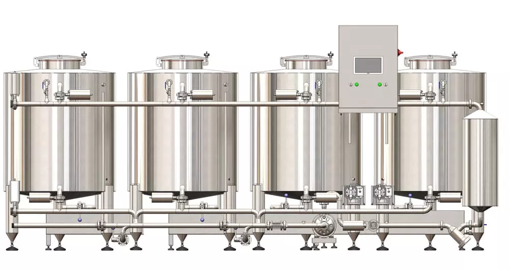 Static CIP stations with volume of the tanks from 500 up to 1500 liters