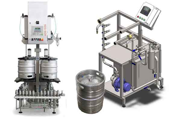 Equipment for the the filling of beer into kegs