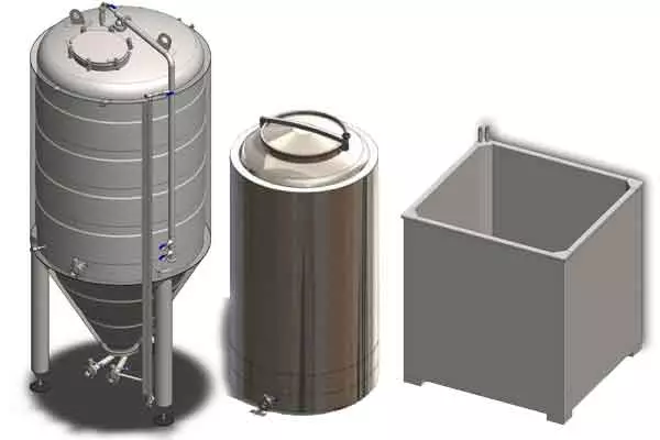 Fermentory a nádrže určené k primárnímu hlavnímu kvašení piva