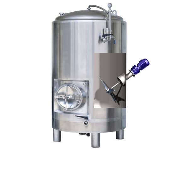 Fruit homogenizing tanks