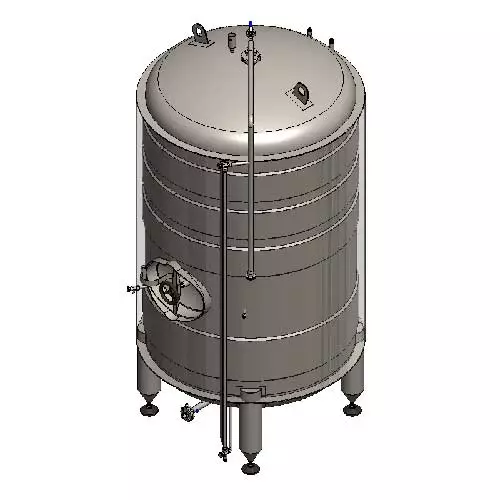 BBTVI - Cylindrical cider conditioning and storage tanks : vertical, insulated, cooled with water